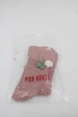 画像1: PINK HOUSE / White Cloverソックス  ピンク I-25-07-19-123-LO-ZA-HD-ZI