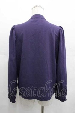 画像2: NOEMIE / ゴシック刺繍ボウタイフリルブラウス  パープル I-25-07-19-012-LO-BL-HD-ZI