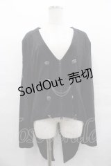 PUTUMAYO / ジュード・マティスIMAGE COORDINATEベロア燕尾カーデ  黒 I-25-07-19-024-PT-TO-HD-ZI
