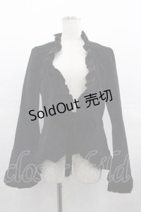 Moi-meme-Moitie / 別珍袖フレアージャケット  黒 I-25-07-19-030-MO-JA-HD-ZI