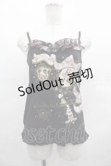 PUTUMAYO / パレード紋章キャミ  黒Ｘピンク I-25-07-19-033-PT-TO-HD-ZI