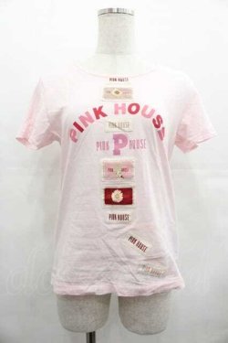 画像1: PINK HOUSE CHELSEA / ロゴワッペンTシャツ 3(M) ピンク I-25-07-19-035-EL-TO-HD-ZI