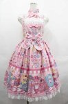 画像1: Angelic Pretty / Toy's Donut Dinerジャンパースカート  ピンク I-25-07-19-036-AP-OP-HD-ZI (1)