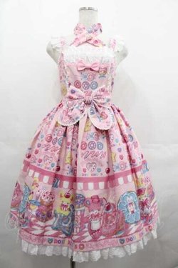 画像1: Angelic Pretty / Toy's Donut Dinerジャンパースカート  ピンク I-25-07-19-036-AP-OP-HD-ZI