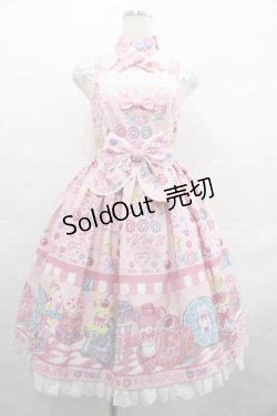 画像1: Angelic Pretty / Toy's Donut Dinerジャンパースカート  ピンク I-25-07-19-036-AP-OP-HD-ZI