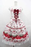 画像1: BABY,THE STARS SHINE BRIGHT / Juicy Strawberry MemoryジャンパースカートI  白 I-25-07-19-037-BA-OP-HD-ZI (1)