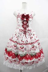 BABY,THE STARS SHINE BRIGHT / Juicy Strawberry MemoryジャンパースカートI  白 I-25-07-19-037-BA-OP-HD-ZI