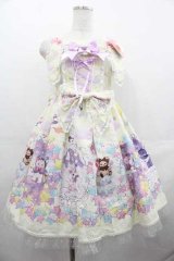 BABY,THE STARS SHINE BRIGHT / くみゃちゃんのKiraKira Sweets Halloween柄ジャンパースカートII  イエロー I-25-07-19-038-BA-OP-HD-ZI