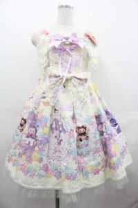 BABY,THE STARS SHINE BRIGHT / くみゃちゃんのKiraKira Sweets Halloween柄ジャンパースカートII  イエロー I-25-07-19-038-BA-OP-HD-ZI