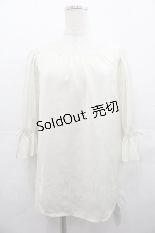 画像1: an another angelus / ギャザースリーブブラウス  オフホワイト I-25-07-23-006-CA-BL-HD-ZI (1)