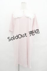 Ank Rouge / シフォンつけ襟半袖ワンピース  ピンク I-25-07-23-050-CA-OP-HD-ZI