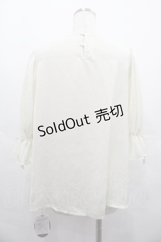 画像2: an another angelus / ギャザースリーブブラウス  オフホワイト I-25-07-23-006-CA-BL-HD-ZI (2)