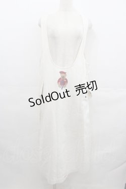 画像1: PINK HOUSE / マリンくまさんジャンパースカート  アイボリー I-25-07-23-068-LO-OP-HD-ZI