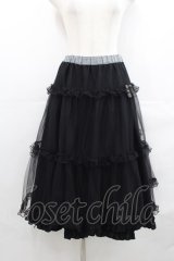 m petit by misako / NINA'Sギャザースカート S 黒 I-25-07-23-070-LO-SK-HD-ZI