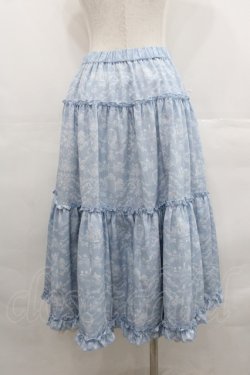 画像2: m petit by misako / NINA'S RVパニエスカート S サックスＸアイボリー I-25-07-23-071-LO-SK-HD-ZI