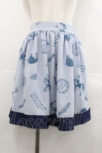 Fi.n.t / カルーセルプリントスカート  青 I-25-07-23-084-CA-SK-HD-ZI