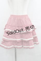 PUTUMAYO / ギンガムチェック3段スカート  赤Ｘ白チェック I-25-07-23-094-PT-SK-HD-ZI