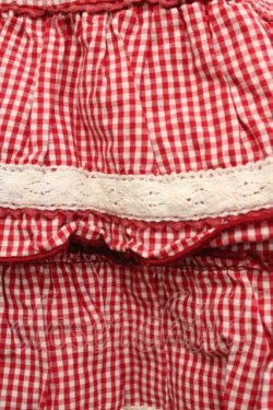 画像3: PUTUMAYO / ギンガムチェック3段スカート  赤Ｘ白チェック I-25-07-23-094-PT-SK-HD-ZI