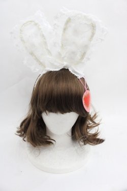 画像1: BABY,THE STARS SHINE BRIGHT / Easter Bunnyカチューシャ  白 I-25-07-23-110-BA-AC-HD-ZI