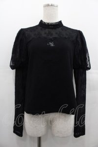 mellfy memory / classical lady sheerトップス M 黒 I-25-07-23-021-LO-TO-HD-ZI