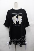 Ank Rouge / 天使ベアTシャツワンピース  黒 I-25-07-23-023-CA-OP-HD-ZI