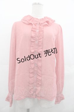 画像1: Emily Temple cute / ラメドットシースルーブラウス  ピンクＸゴールド I-25-07-23-003-ET-BL-HD-ZI