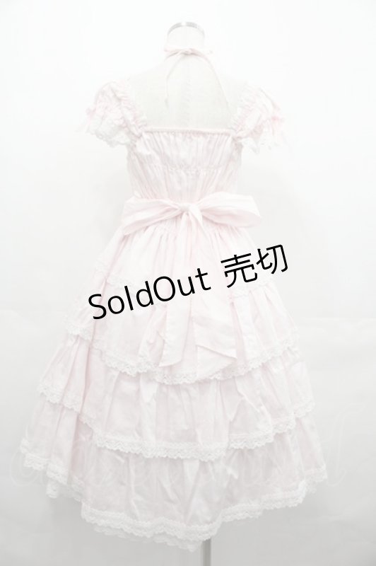 画像2: BABY,THE STARS SHINE BRIGHT / リボンミルキーシュガージャンパースカート  ピンクＸ白 I-25-07-23-032-BA-OP-HD-ZI (2)