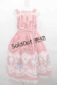 Angelic Pretty / Be My Valentineジャンパースカート  赤 I-25-07-27-055-AP-OP-HD-ZI