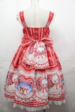 画像2: Angelic Pretty / Be My Valentineジャンパースカート  赤 I-25-07-27-055-AP-OP-HD-ZI (2)