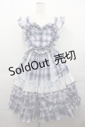 Angelic Pretty / Heart胸あて付スカート(タータン)  サックス I-25-07-27-056-AP-SK-HD-ZI