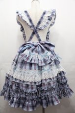 画像2: Angelic Pretty / Heart胸あて付スカート(タータン)  サックス I-25-07-27-056-AP-SK-HD-ZI (2)