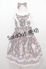 Angelic Pretty / Lyrical Bunny ParlorジャンパースカートSET  黒 I-25-07-27-057-AP-OP-HD-ZI