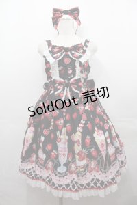 Angelic Pretty / Lyrical Bunny ParlorジャンパースカートSET  黒 I-25-07-27-057-AP-OP-HD-ZI