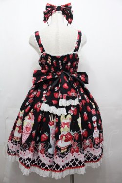 画像2: Angelic Pretty / Lyrical Bunny ParlorジャンパースカートSET  黒 I-25-07-27-057-AP-OP-HD-ZI