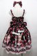 画像2: Angelic Pretty / Lyrical Bunny ParlorジャンパースカートSET  黒 I-25-07-27-057-AP-OP-HD-ZI (2)