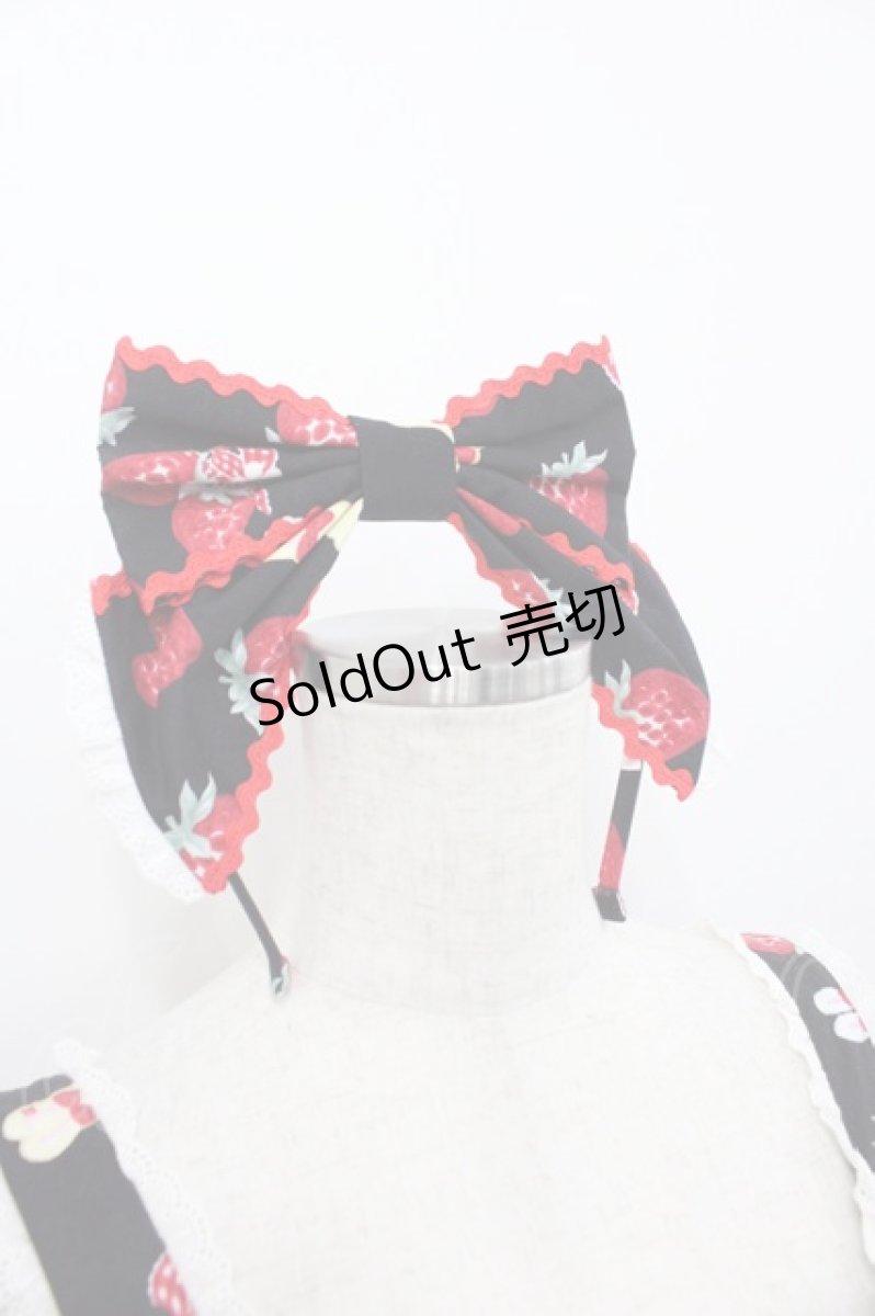 画像3: Angelic Pretty / Lyrical Bunny ParlorジャンパースカートSET  黒 I-25-07-27-057-AP-OP-HD-ZI (3)