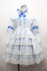 画像1: BABY,THE STARS SHINE BRIGHT / エリザベスワンピースセット  サックス I-25-07-27-058-BA-OP-HD-ZI (1)