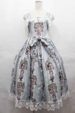 画像1: RoyalPrincessAlice / Rococo Rose Catジャンパースカート  サックス I-25-07-27-059-LO-OP-HD-ZI