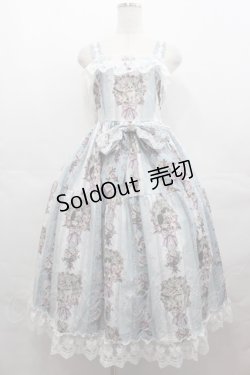 画像1: RoyalPrincessAlice / Rococo Rose Catジャンパースカート  サックス I-25-07-27-059-LO-OP-HD-ZI
