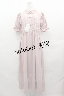 画像1: jouetie / レースドッキングチャイナワンピース  ピンク I-25-07-27-066-EL-OP-HD-ZI