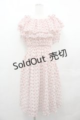 Lily Brown / フラワー刺繍オフショルワンピース  アイボリーＸ赤 I-25-07-27-068-EL-OP-HD-ZI