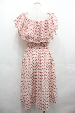 画像2: Lily Brown / フラワー刺繍オフショルワンピース  アイボリーＸ赤 I-25-07-27-068-EL-OP-HD-ZI
