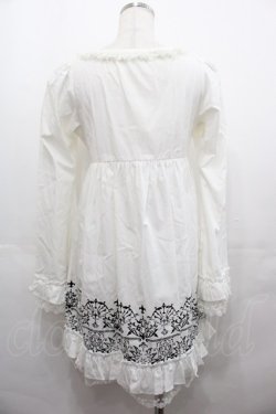 画像2: PUTUMAYO / ライラ・チョーカー付ワンピ  白Ｘ黒 I-25-07-27-079-PT-OP-HD-ZI