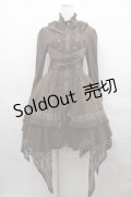 OZZ ANGELO / 薔薇刺繍ナポレオンワンピース  ブラウン I-25-07-27-083-OO-OP-HD-ZI