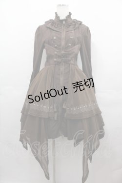 画像1: OZZ ANGELO / 薔薇刺繍ナポレオンワンピース  ブラウン I-25-07-27-083-OO-OP-HD-ZI
