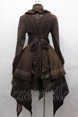 画像2: OZZ ANGELO / 薔薇刺繍ナポレオンワンピース  ブラウン I-25-07-27-083-OO-OP-HD-ZI