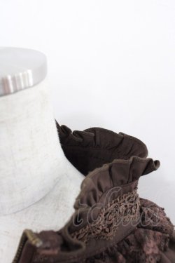 画像3: OZZ ANGELO / 薔薇刺繍ナポレオンワンピース  ブラウン I-25-07-27-083-OO-OP-HD-ZI