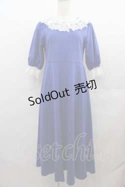 画像1: Moi-meme-Moitie / コフィンレースカトリーヌワンピース  青 I-25-07-27-084-MO-OP-HD-ZI