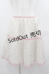 MILK / ミニフラワーシフォンスカート  アイボリーＸピンク I-25-07-27-090-ML-SK-HD-ZI