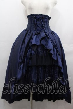 画像1: ATELIER PIERROT / Fairy Lace Corset Skirt 1 ネイビー I-25-07-27-094-EL-SK-HD-ZI